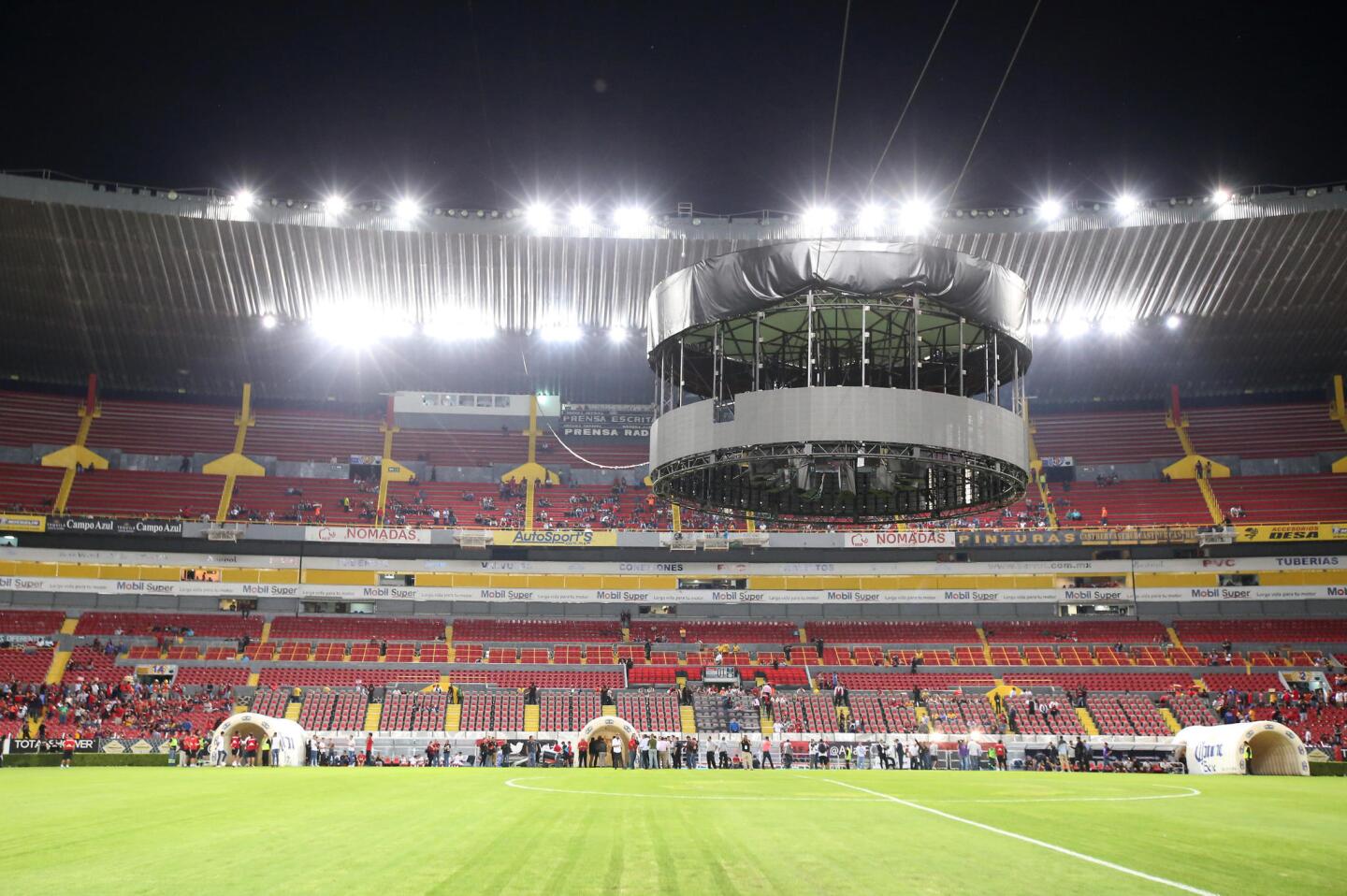 La pantalla de la casa del Atlas quedó baja y autoridades de Protección Civil impidieron el juego ante Tigres de la jornada 8 del Torneo Apertura.