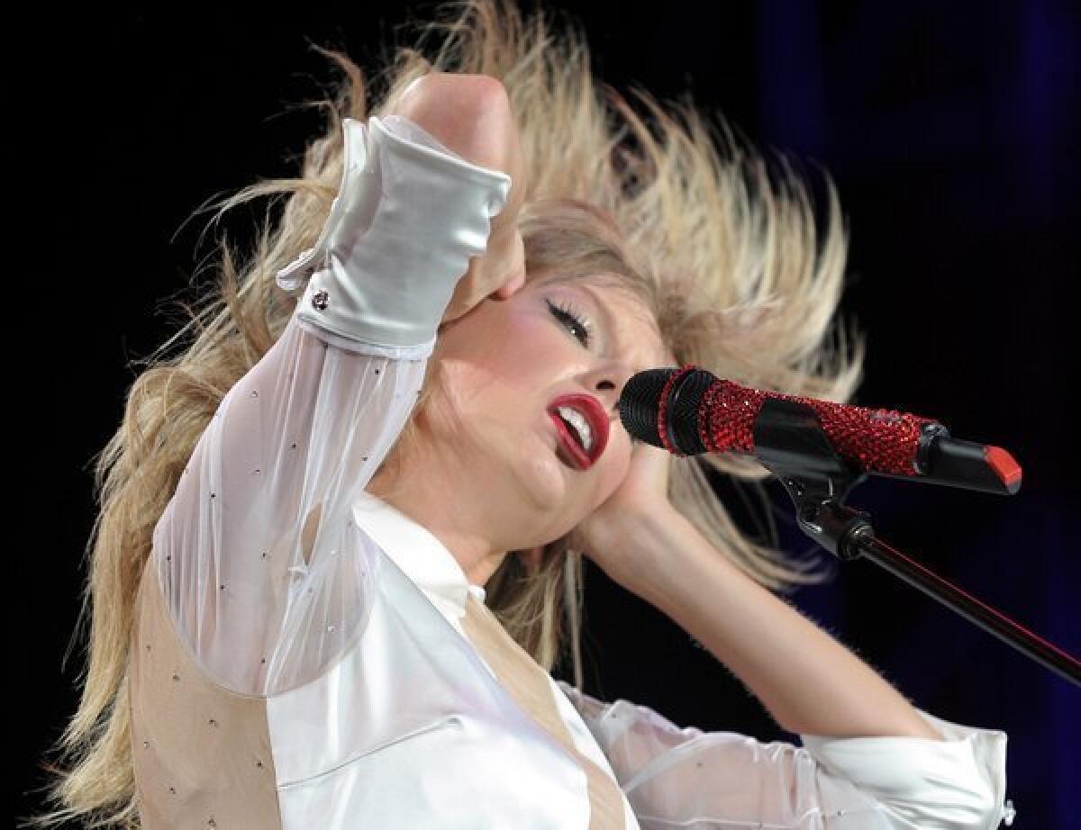 Taylor Swift, at a July performance in Philadelphia, will tie a house record for most sold-out shows by the end of her four-night sting at Staples Center in Los Angeles on Aug. 24.