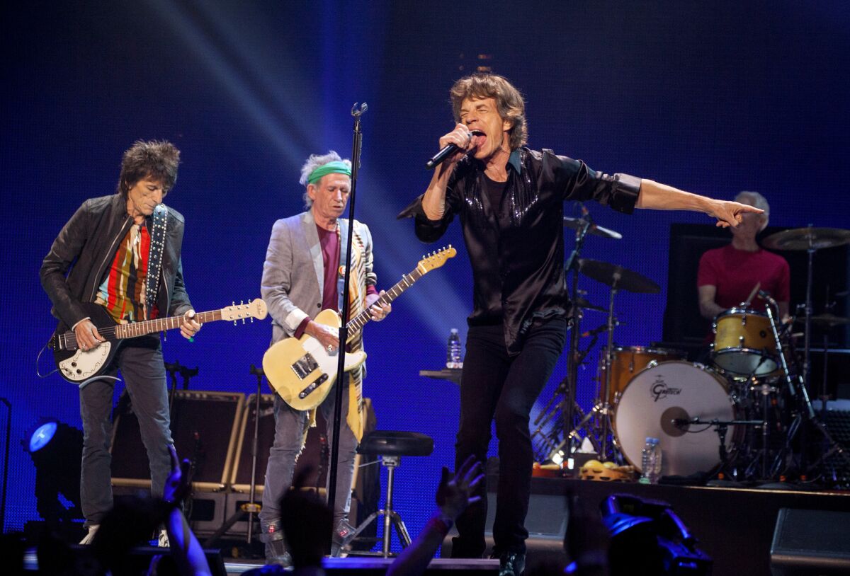 The Rolling Stones perform at the United Center on Friday.
