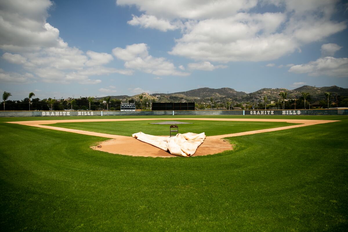Will any fields, like this baseball field at Granite Hills High School, get used this school year?