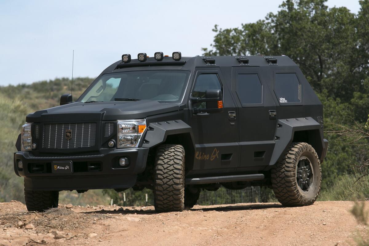 The Rhino GX is a California-built behemoth that looks like an SUV on steroids but drives like an Escalade on soft grass.