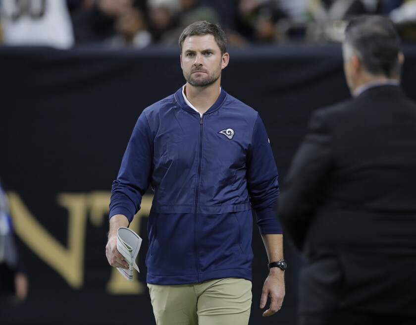 Zac Taylor was the quarterback coach for the Rams the last time they advanced to the Super Bowl three years ago. 