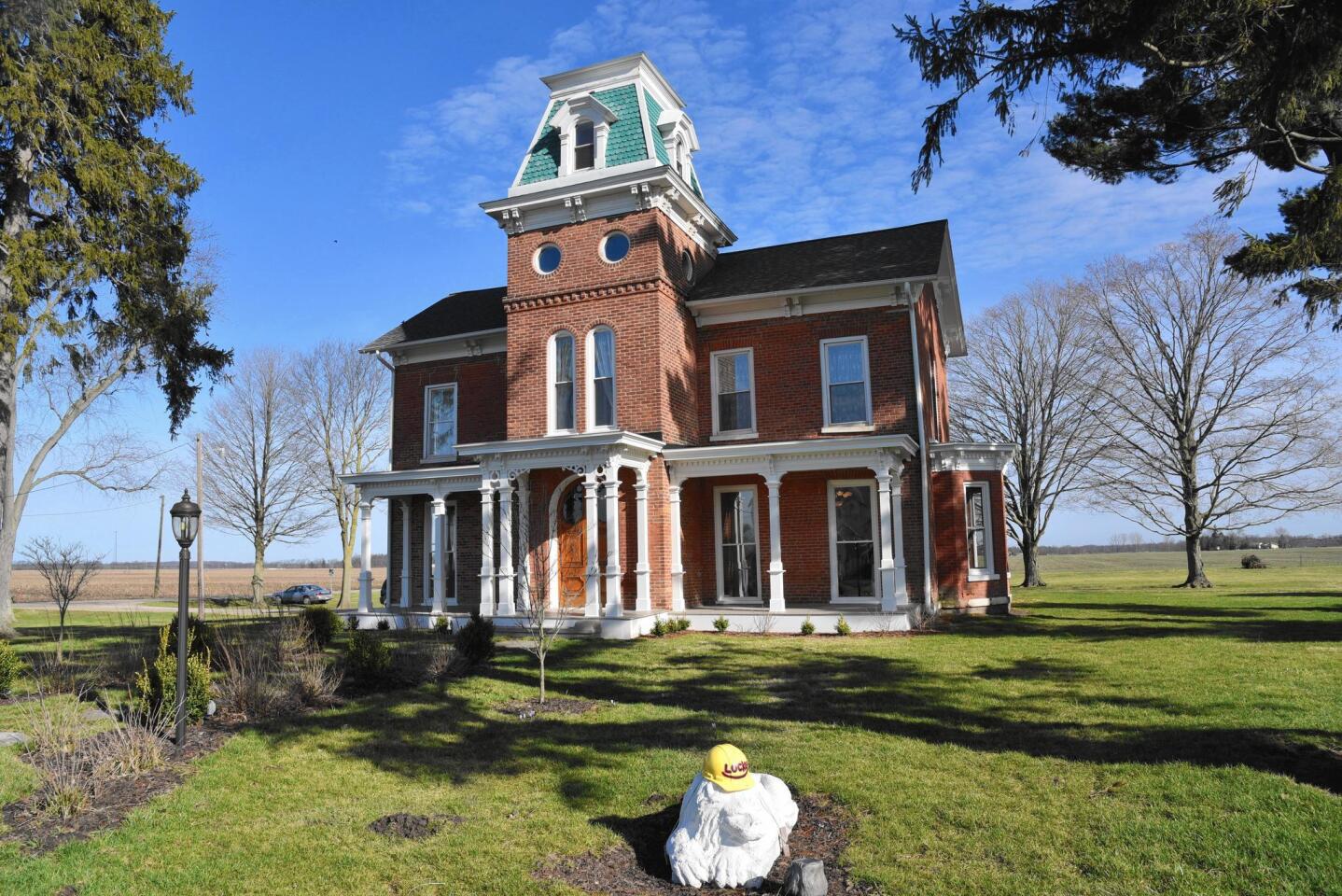 The restored home of Underground Railroad station master James E. Bonine in Vandalia, Mich.