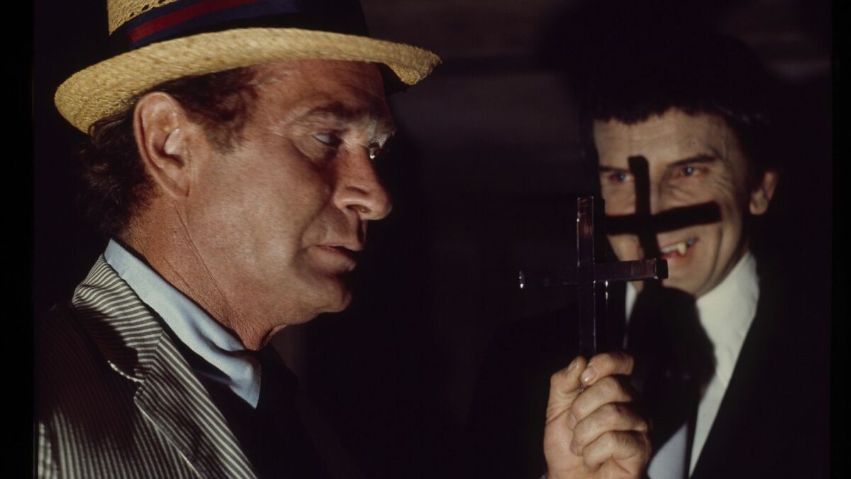 1972's "The Night Stalker," with Darren McGavin, left, and Barry Atwater, was the highest-rated made-for-TV film of its time.