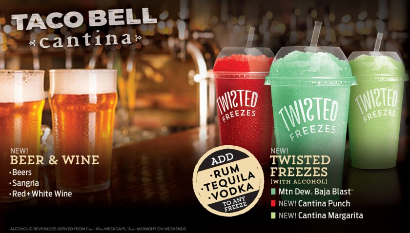 Taco Bell is rolling out "cantina" style restaurants that serve alcohol.