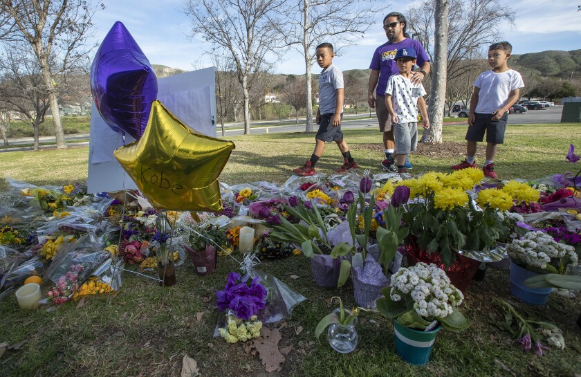 Memorials For Kobe Bryant Other Crash Victims Continue To Grow