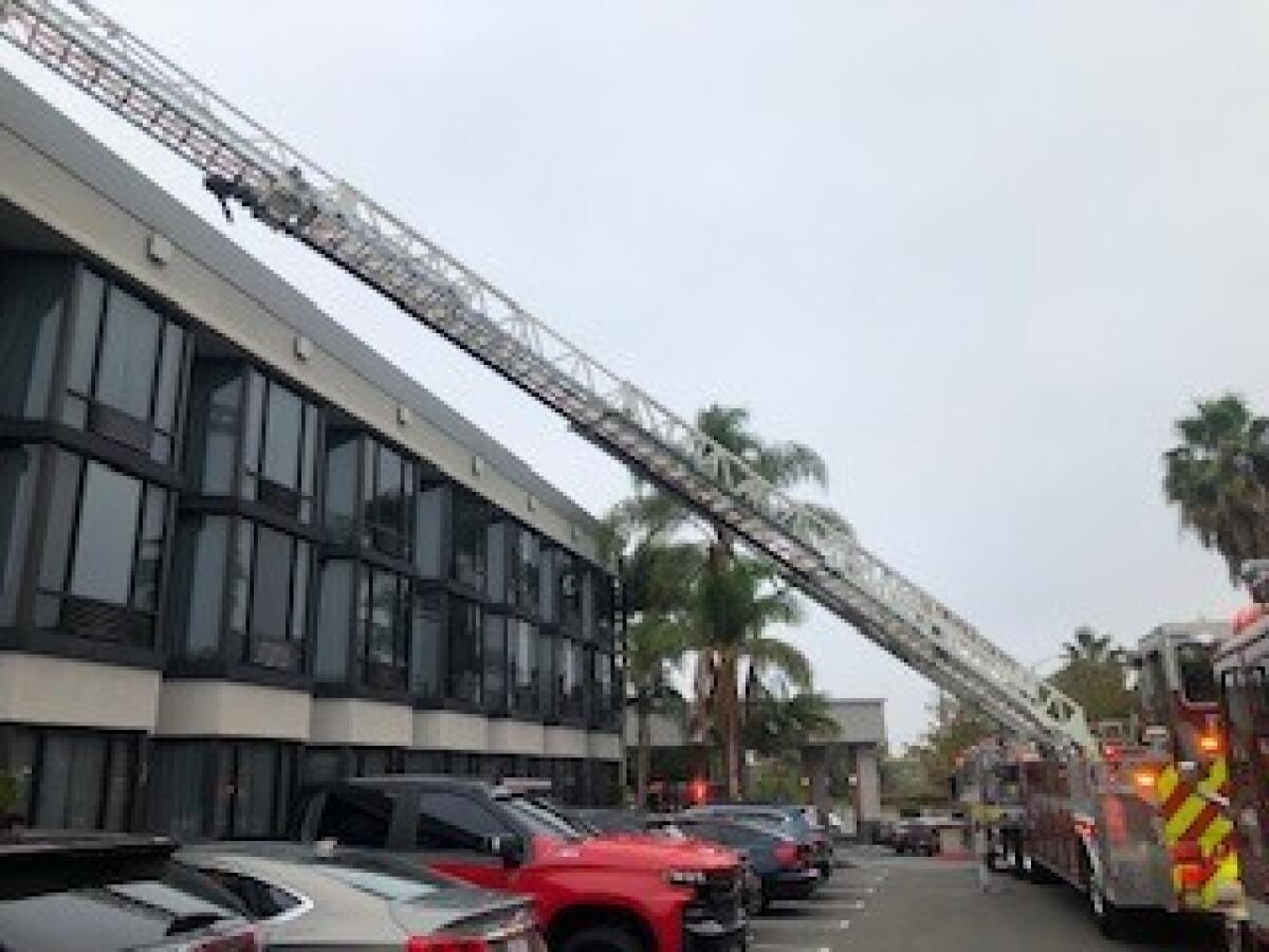 Costa Mesa Fire and Rescue members responded Sunday morning to a report of a fire at the Crowne Plaza Hotel in Costa Mesa.