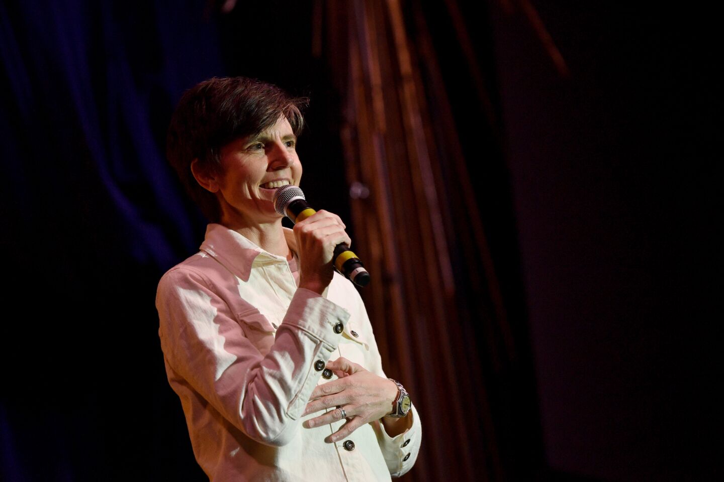 NEW YORK, NY - NOVEMBER 09: Tig Notaro performs onstage at Team Coco House during New York Comedy Festival on November 9, 2018 in New York City. 454117 (Photo by Bryan Bedder/Getty Images for Turner)