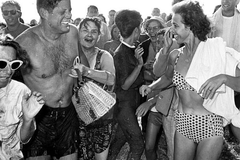 President John F. Kennedy in iconic beach photo taken by Times photographer Bill Beebe in 1962.