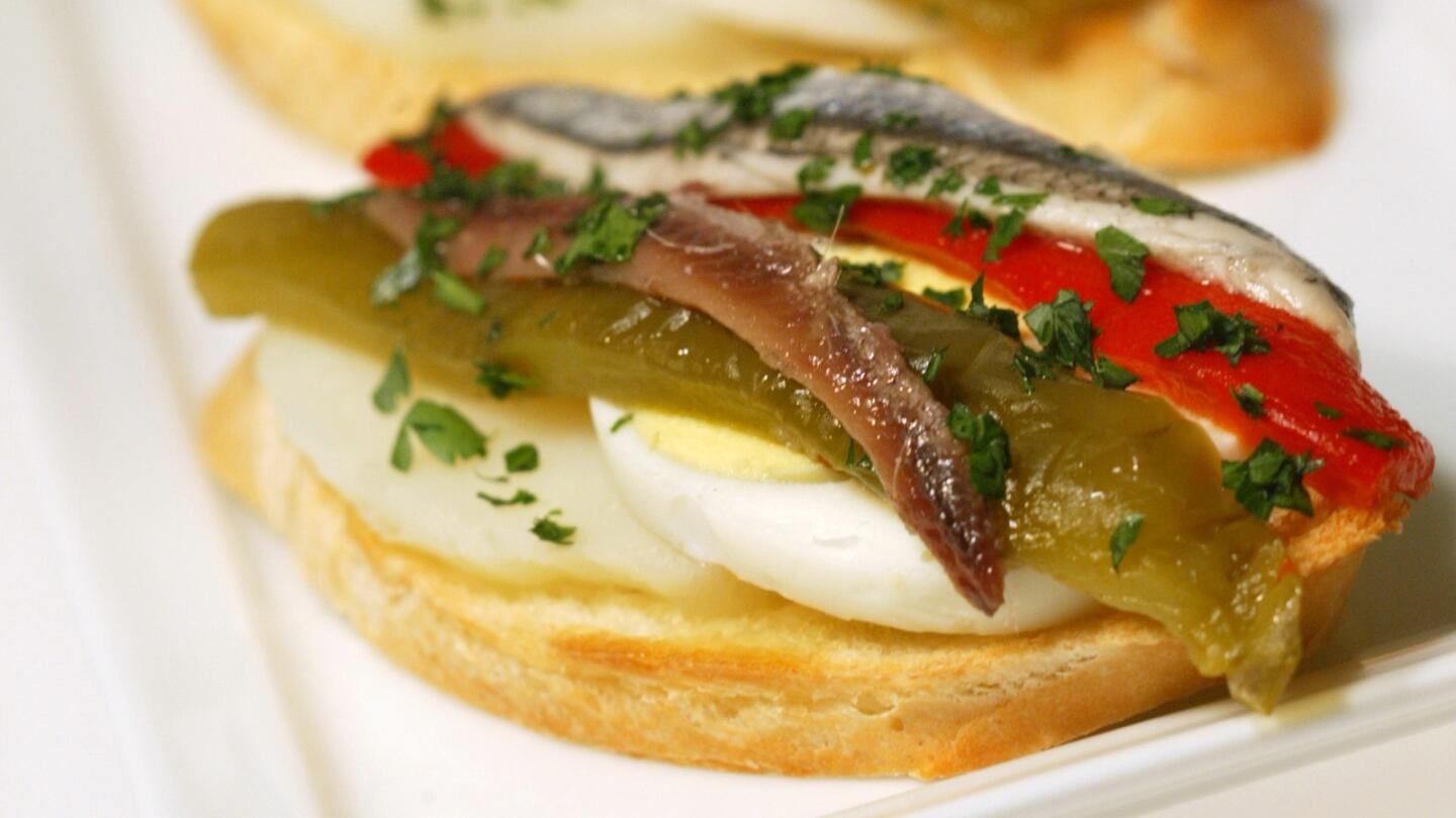 Anchovy pintxos