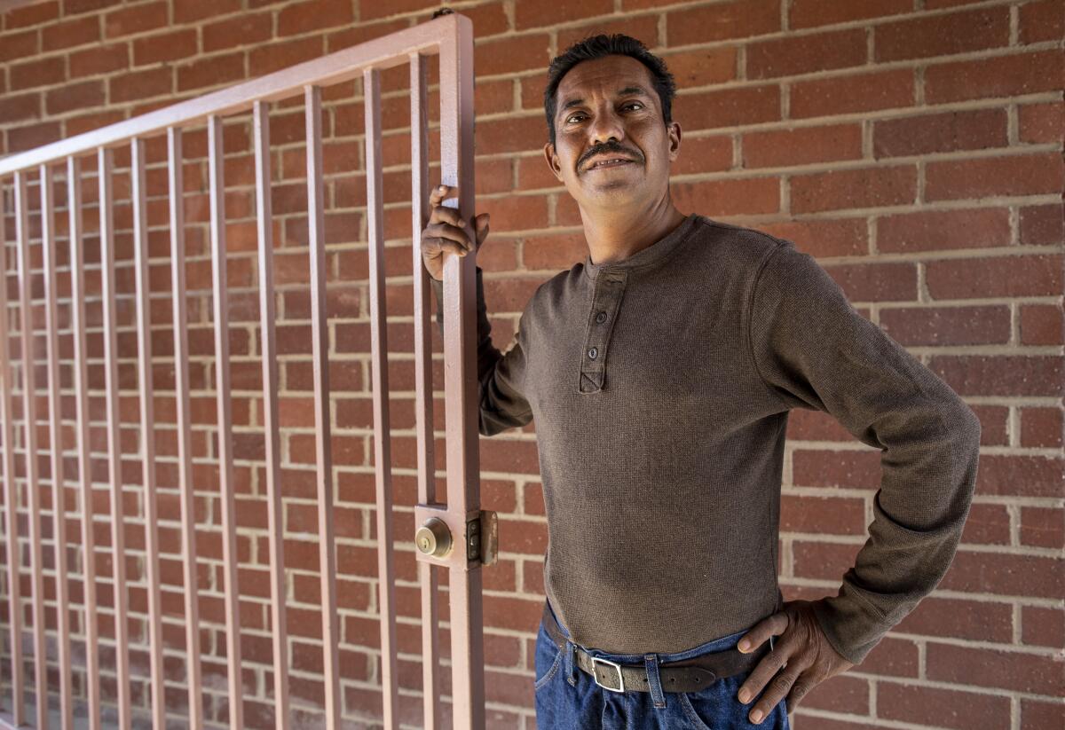 Dialysis patient Miguel Rangel outside the offices of the Kidneys Quest Foundation in San Fernando.