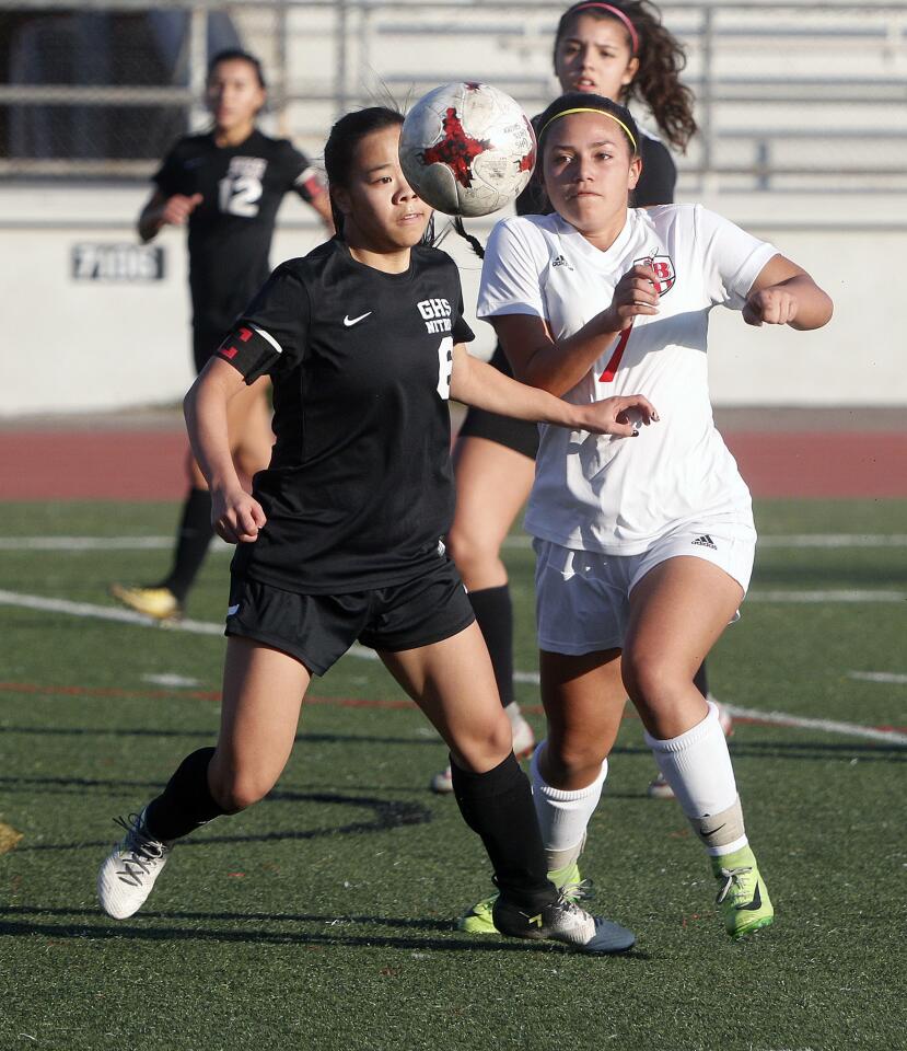 Photo Gallery: Glendale vs. Burroughs in Pacific League girls' soccer