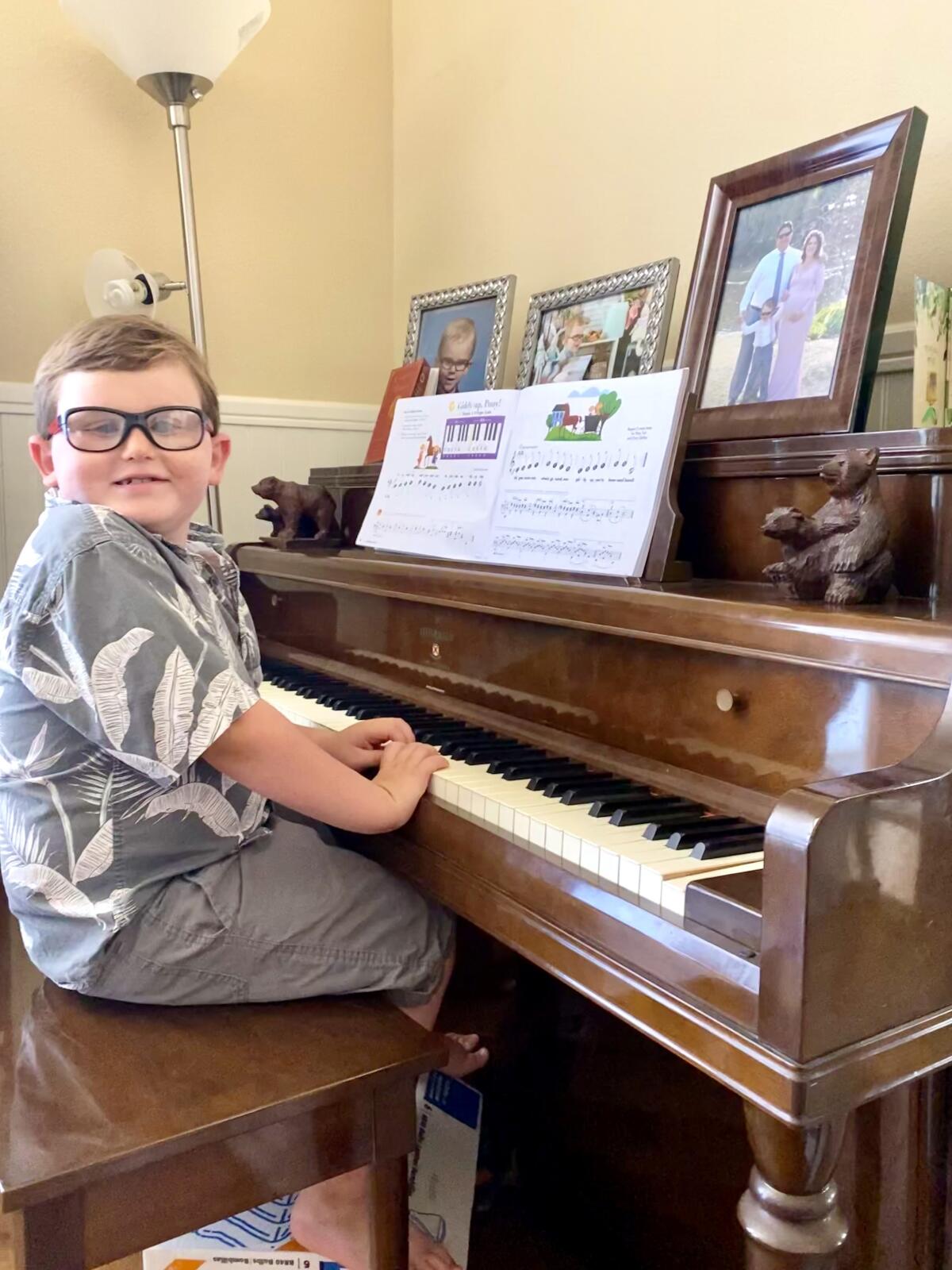 Playing the piano is one activity enjoyed by Huntington Beach resident Karl Seitz, who is visually impaired.