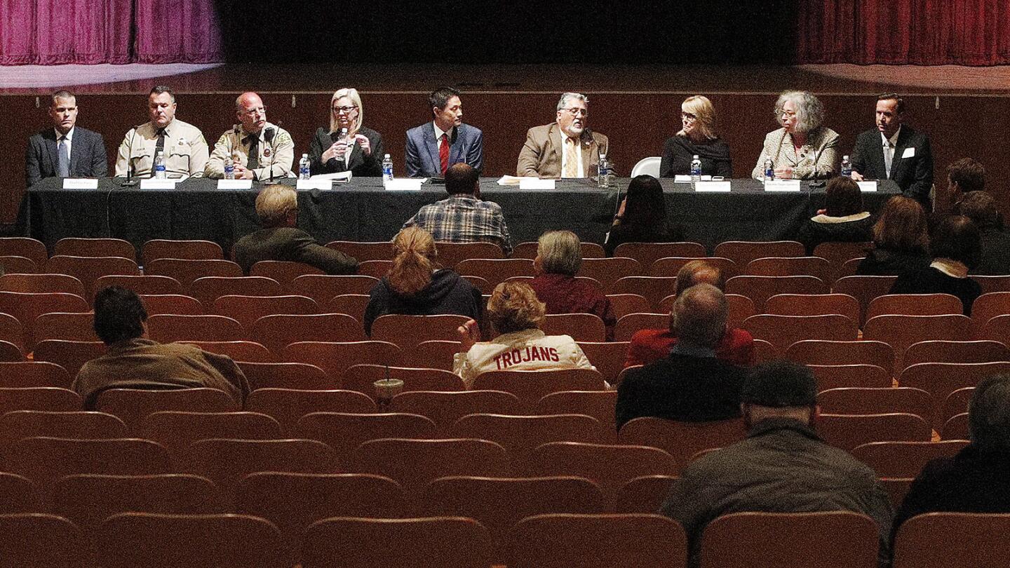 Photo Gallery: Safety forum at Lanterman Auditorium in La Canada