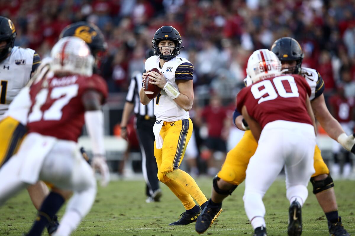 Quarterback Chase Garbers missed four games this season for the California Golden Bears.