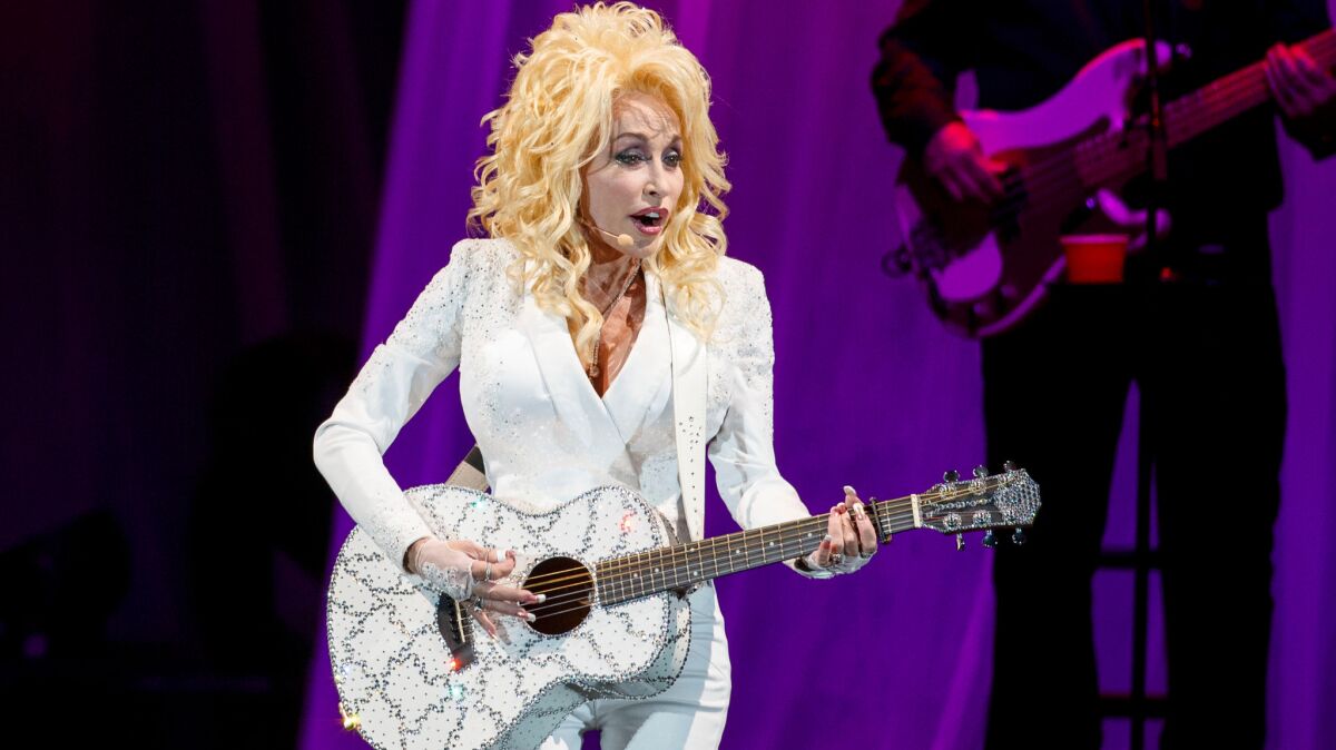Dolly Parton performs Saturday at a sold-out Hollywood Bowl.