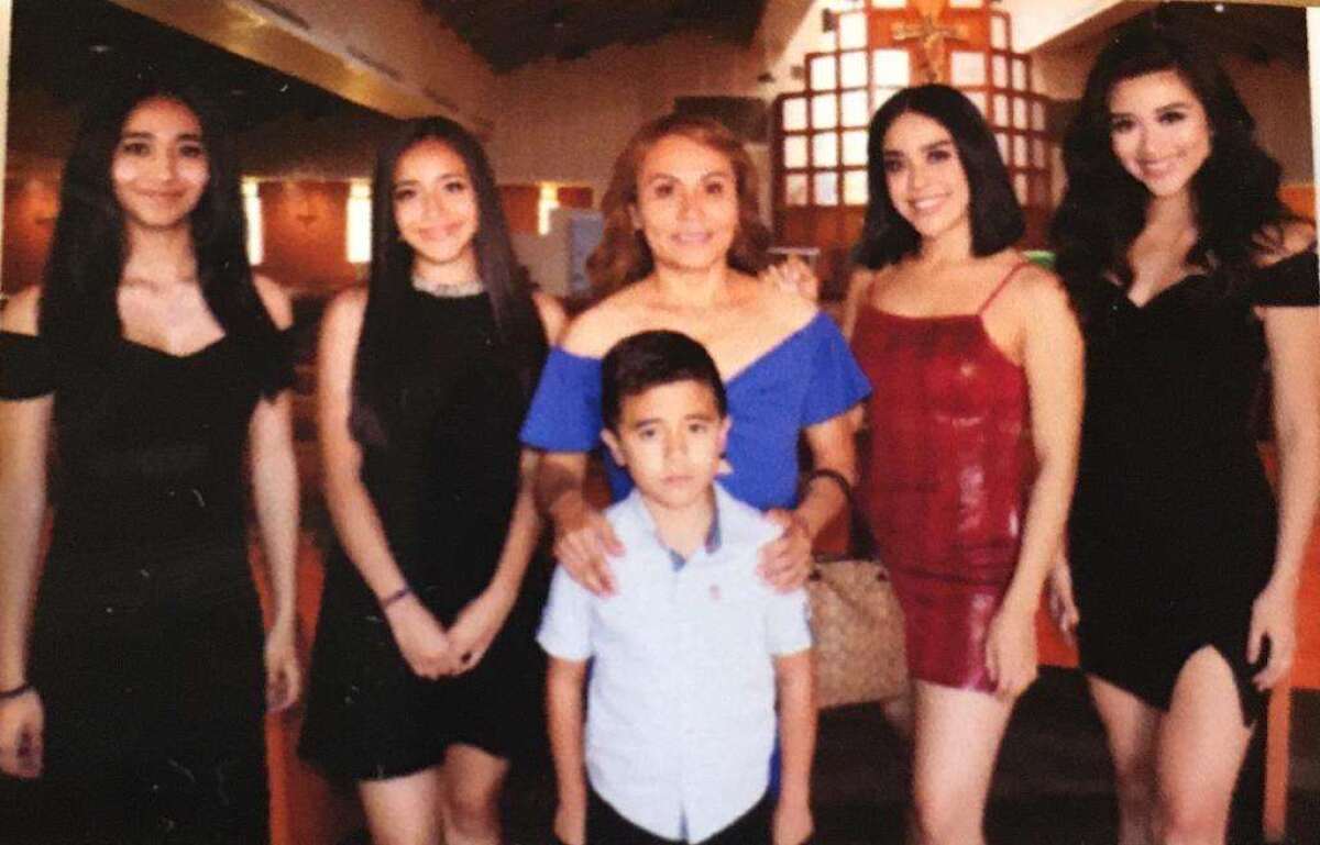 Cielo Echegoyén, far left, with her mother and siblings. 