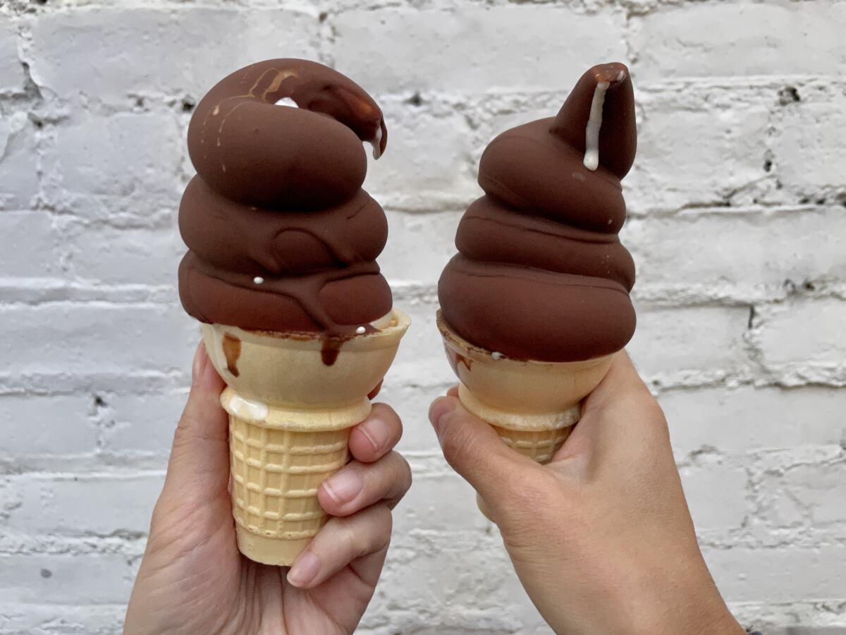 Chocolate dipped cones from Heavy Handed in Santa Monica.
