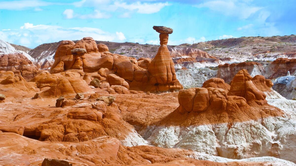 Utah, Grand Staircase-Escalante National Monument, the Toadstools Trail. (Photo by: Education Images/UIG via Getty Images)