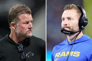 Rams general manager Les Snead, left, and coach Sean McVay.