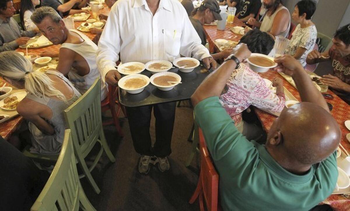 Someone Cares soup kitchen in Costa Mesa serves 300 homeless people daily.
