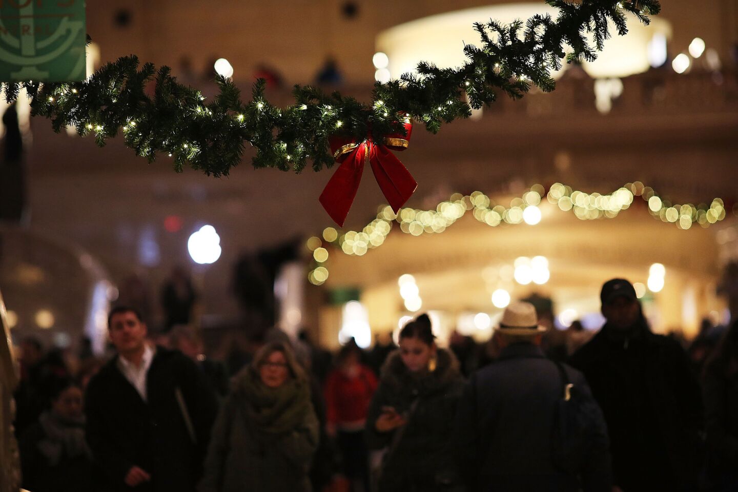 Even busy commuters will take notice of the holiday decorations in Grand Central Terminal.