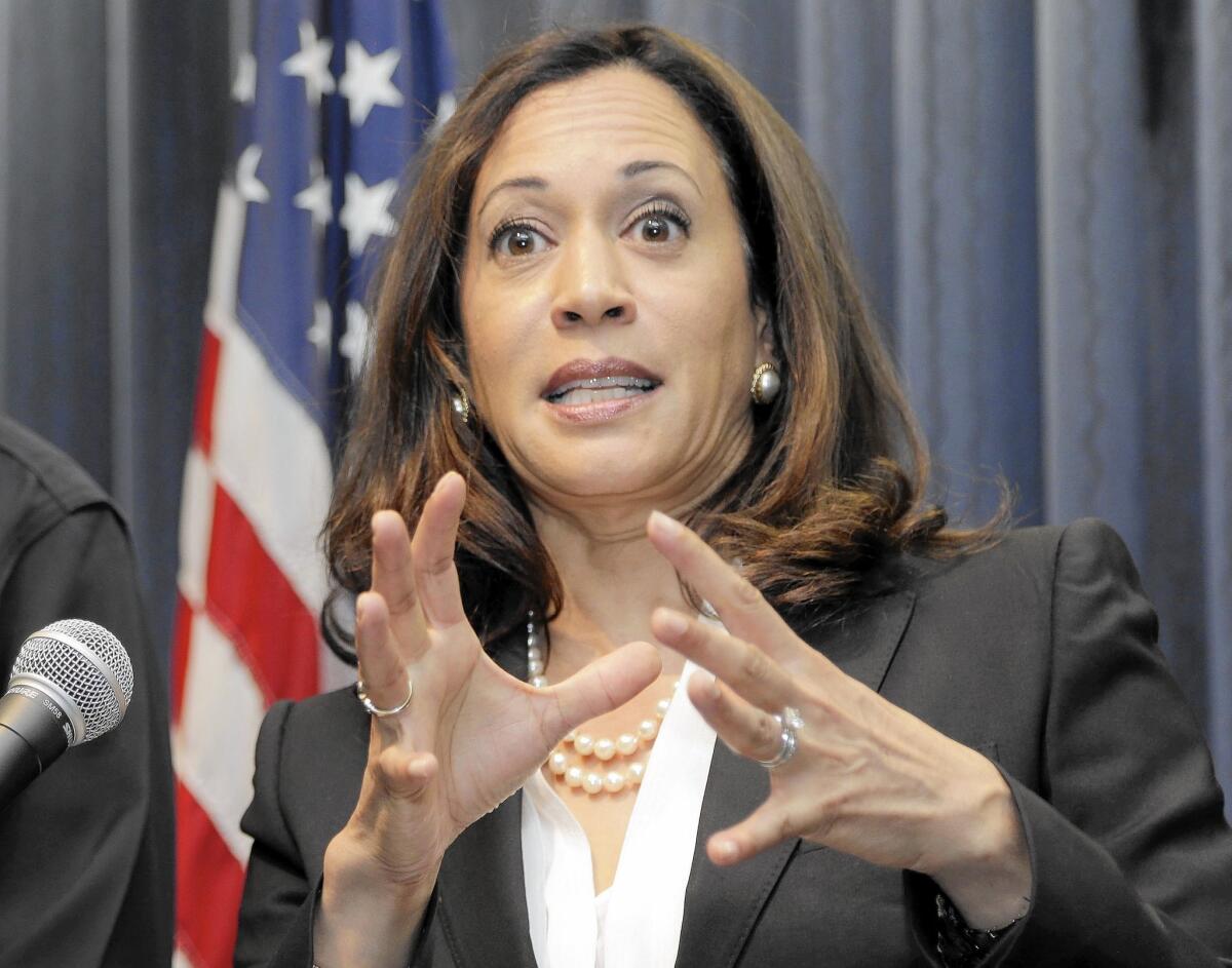 California Atty. Gen. Kamala Harris vowed to investigate whether antiabortion activist David Daleiden broke any laws in filming Planned Parenthood officials discussing how they procure fetal tissue.