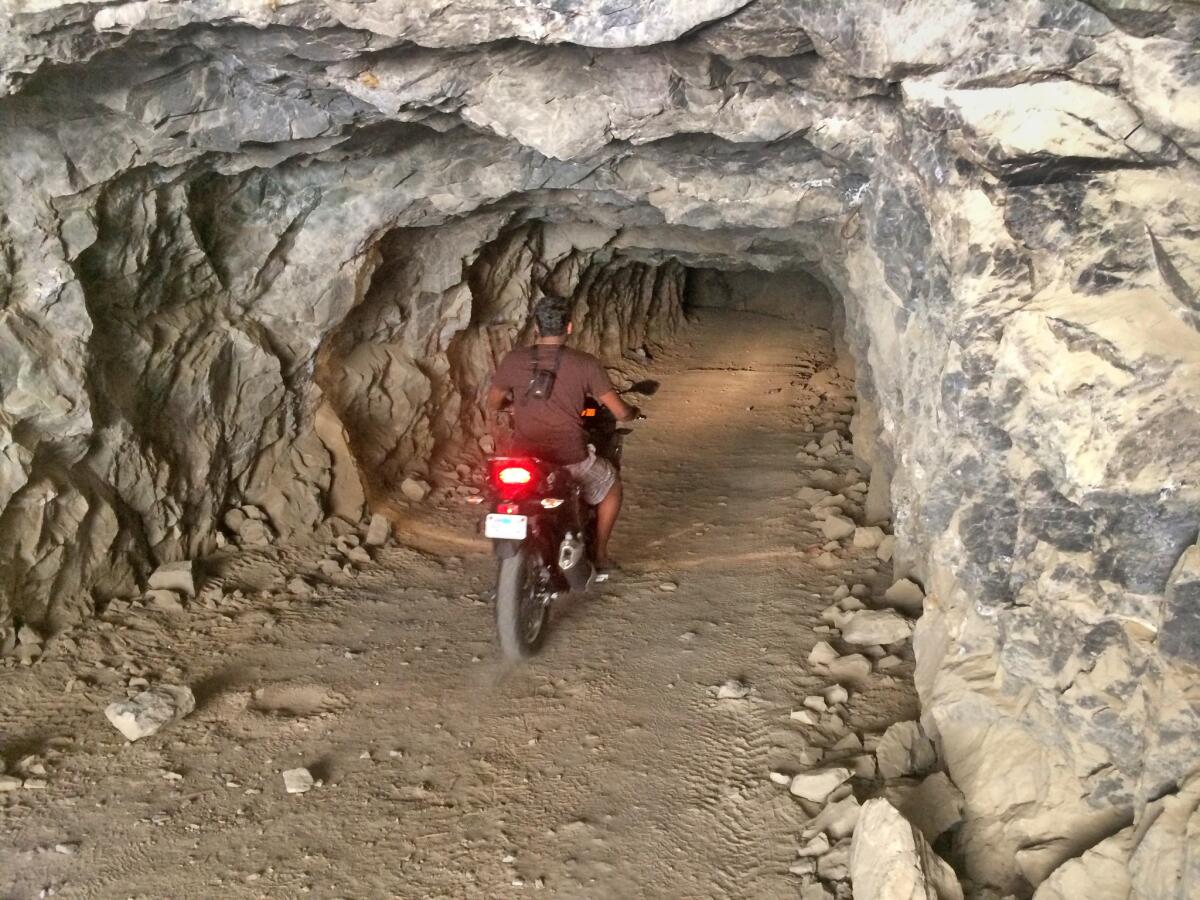 Abhi Eswarappa was keen to discover how far he could ride into the abandoned Reward mine. Answer? Far enough to get spooked.