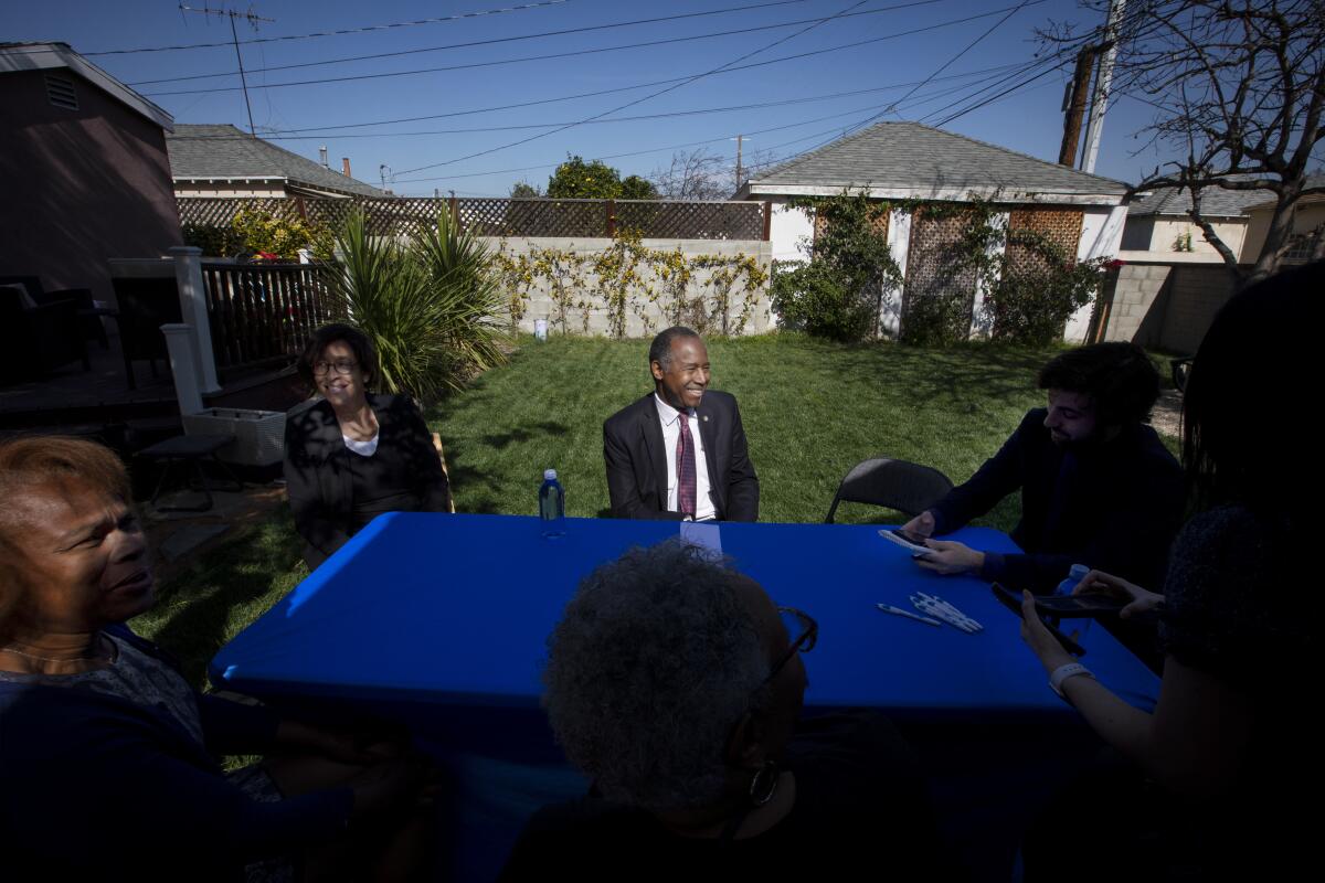 Ben Carson sits for interview in Los Angeles