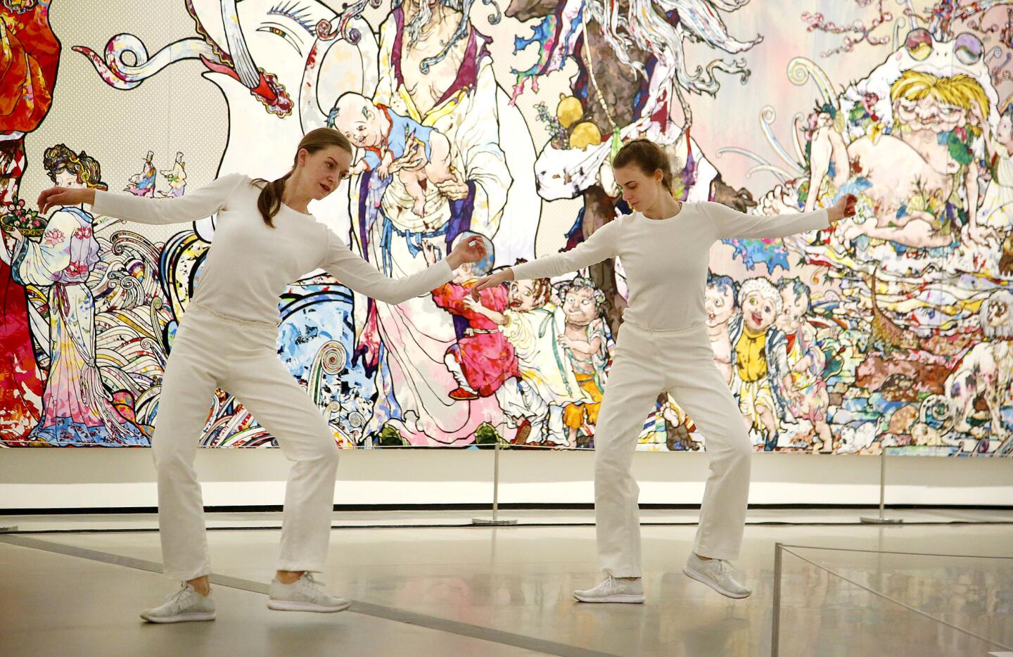 Dancers compete for hang time at the Broad Museum