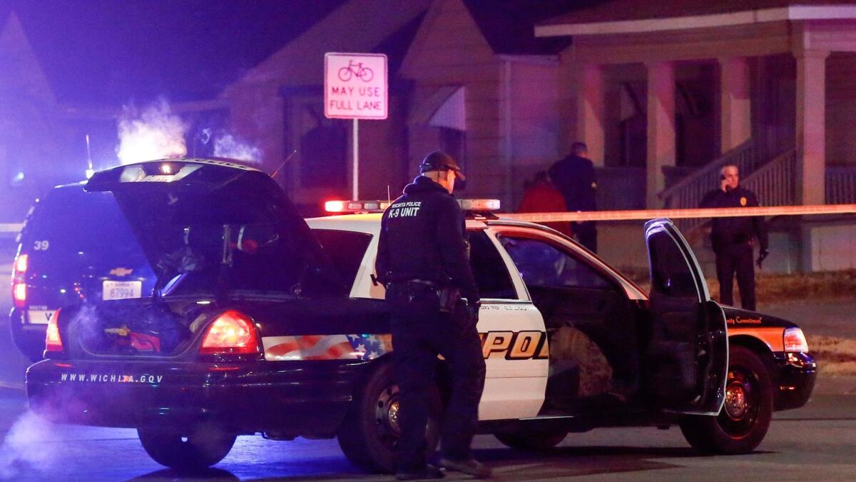 A 28-year-old man in Wichita, Kan., was shot and killed by police responding to a report of a shooting and hostage situation at a residence.