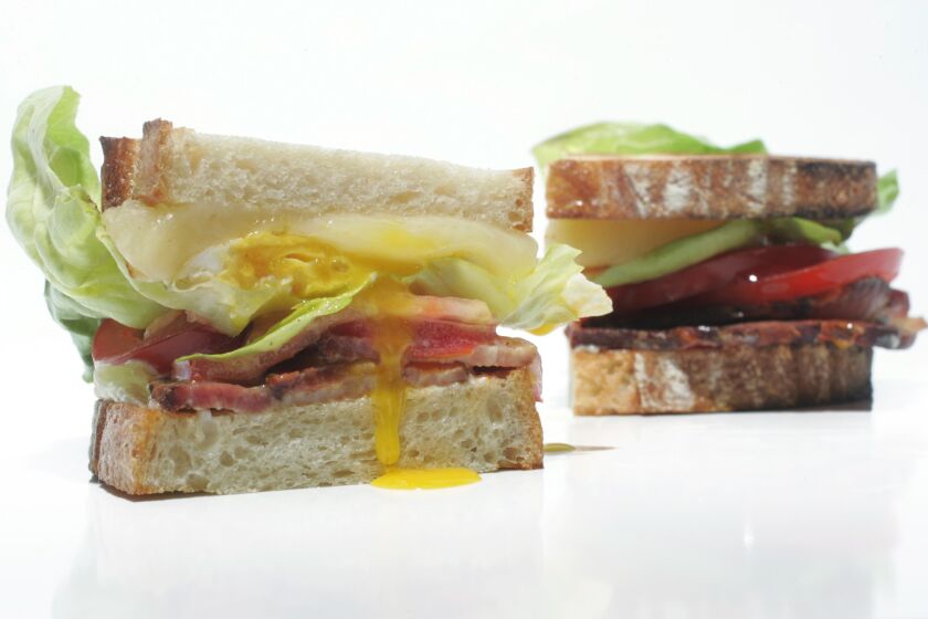 The classic sandwich as envisioned by Thomas Keller. Recipe: 'Spanglish' BLT with fried egg and melted cheese