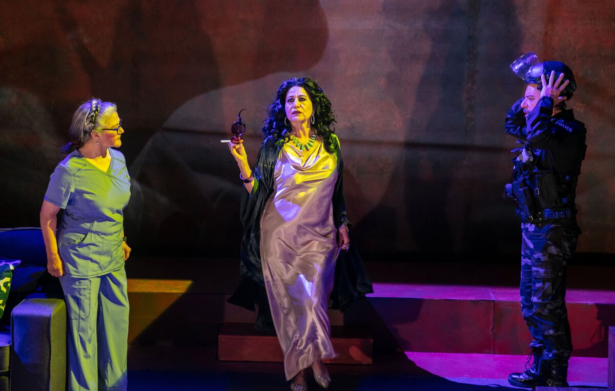 Lucy Rodriguez, Evelina Fernandez, and Geoffrey Rivas in "Whittier Boulevard."