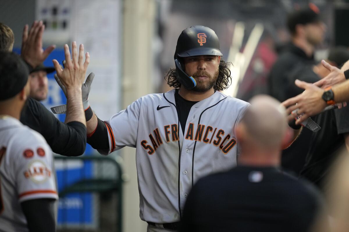 San Francisco Giants' Brandon Crawford during a baseball game