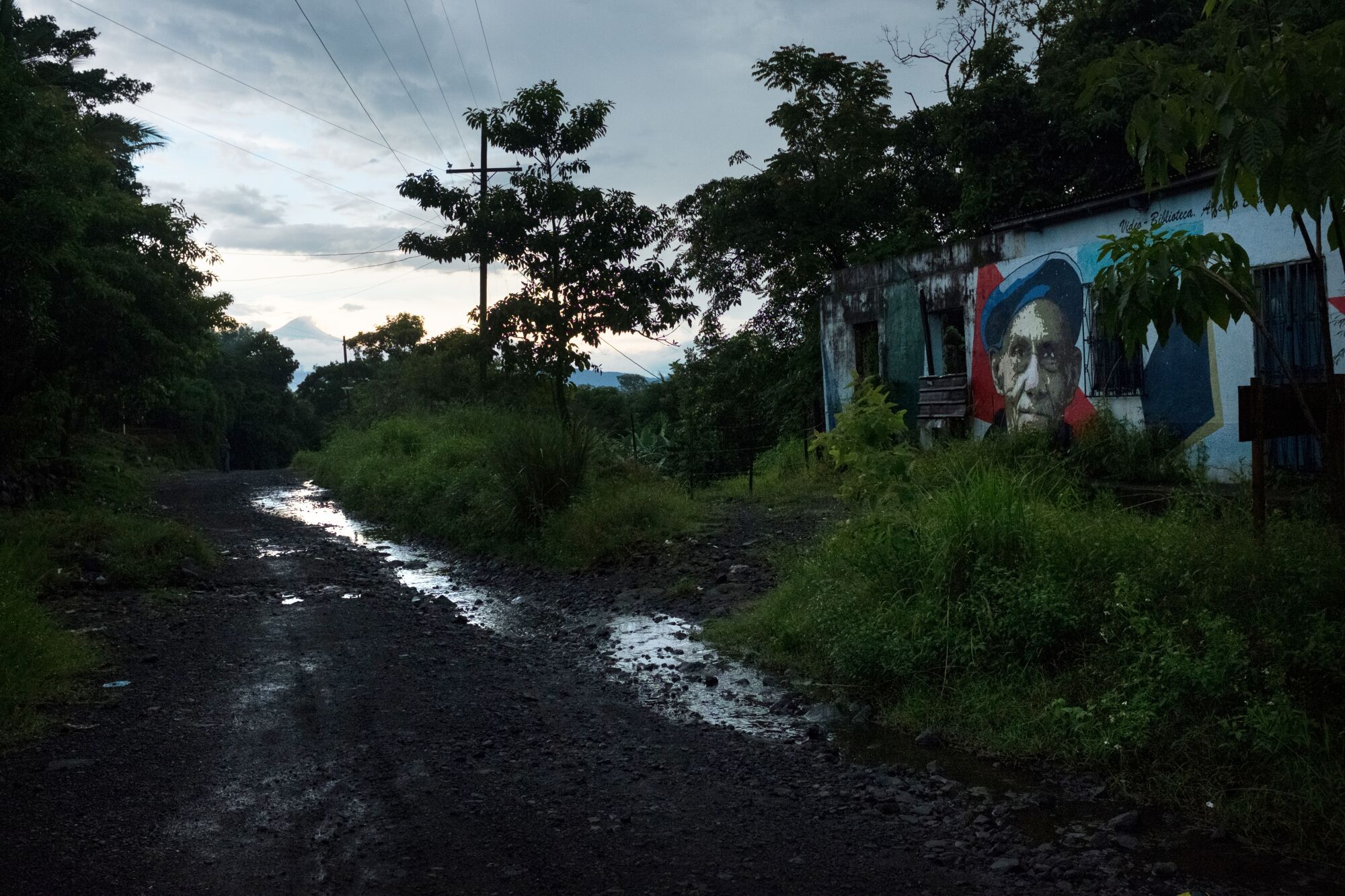A mural of renowned Guatemalan human rights advocate Alfonso Bauer Paiz.