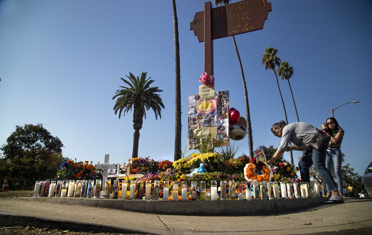 Memorial for Awaida family in Long Beach