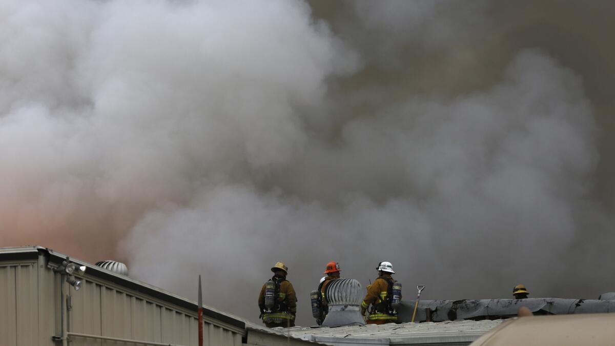 The fire triggered multiple explosions as metals and chemicals became superheated and ignited.