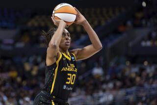 Sparks forward Nneka Ogwumike shoots the ball against the Phoenix Mercury on May 19, 2023, in Los Angeles