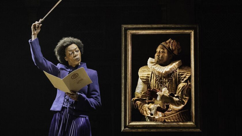 Noma Dumezweni, with David St. Louis, in "Harry Potter and the Cursed Child" on Broadway.