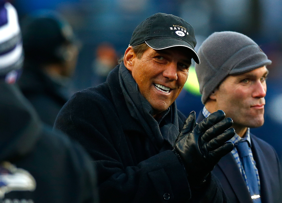 Baltimore Ravens owner Steve Bisciotti looks on before the 2014 AFC Divisional Playoffs game.