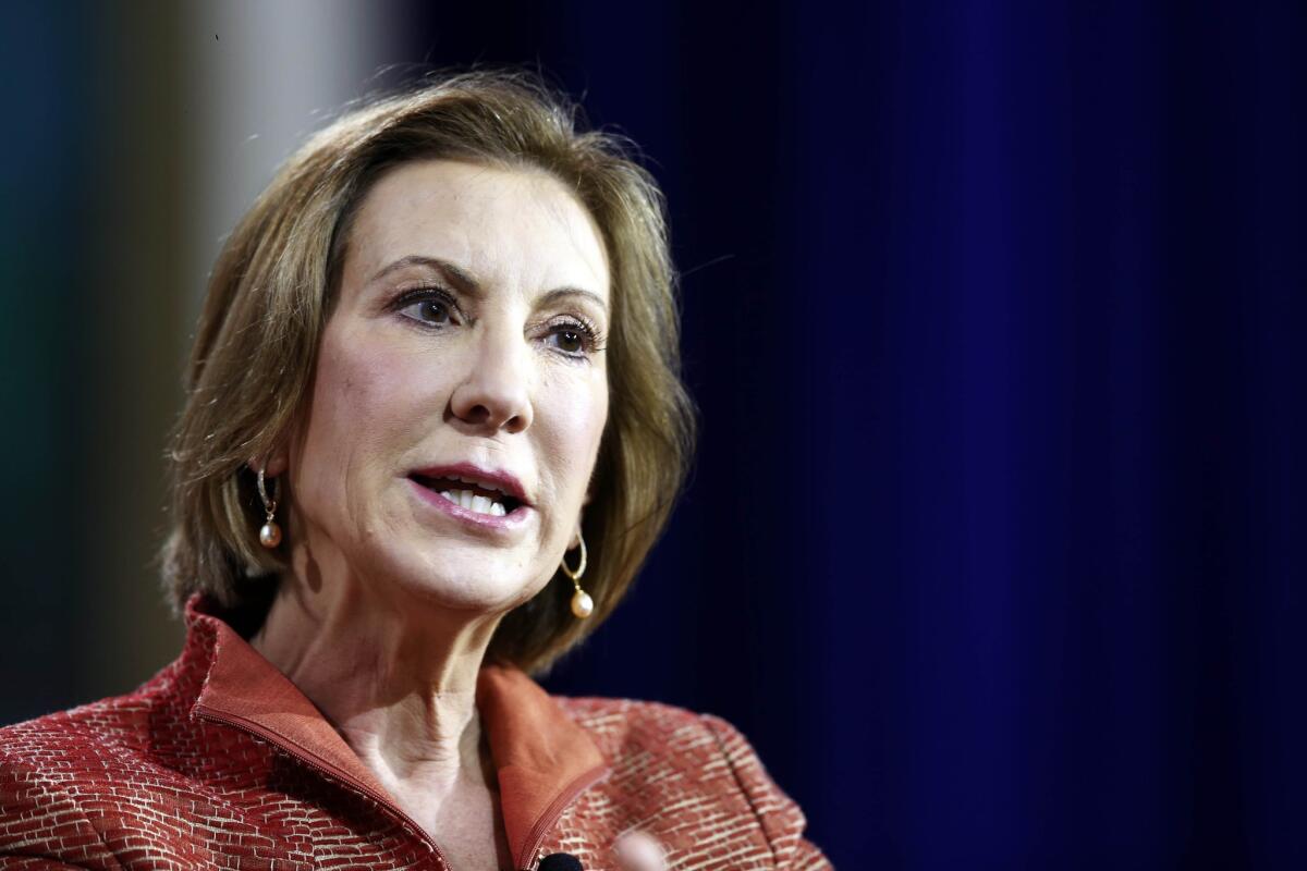 Republican presidential candidate Carly Fiorina: an old adversary has just come out in favor of her campaign