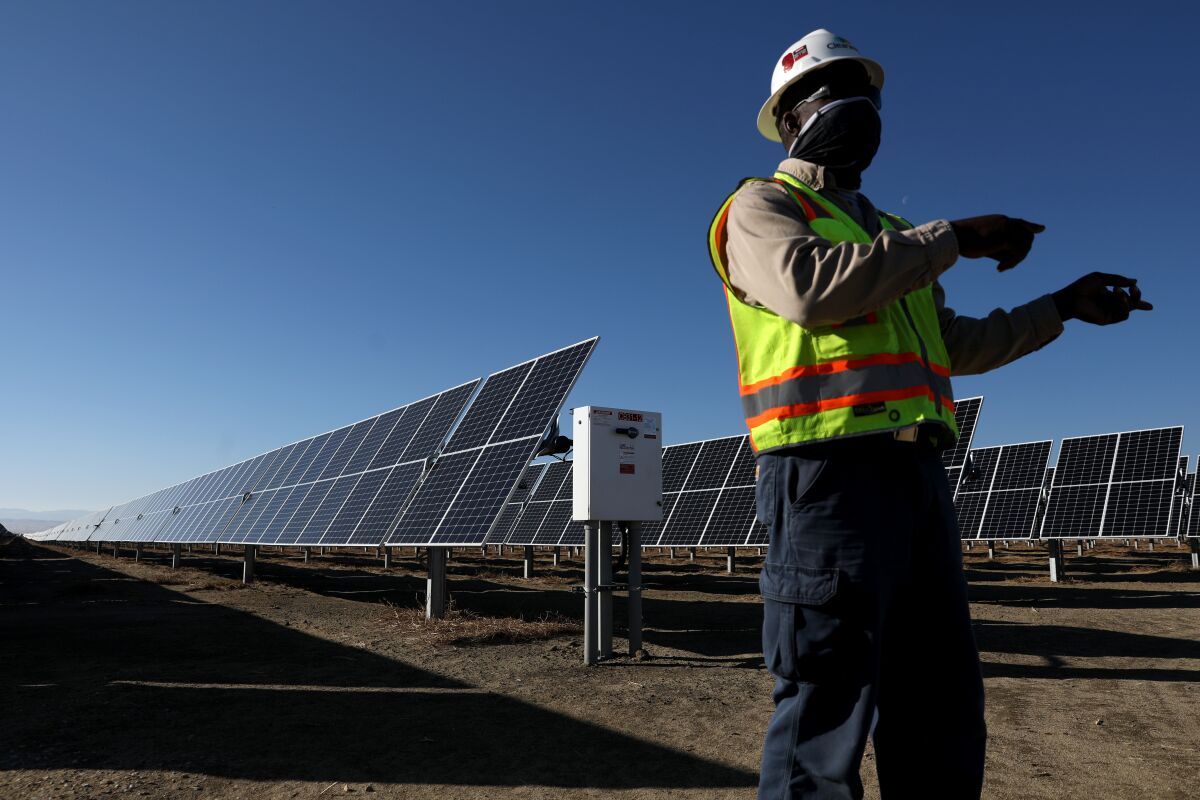 The Rosamond Central solar farm in Kern County.