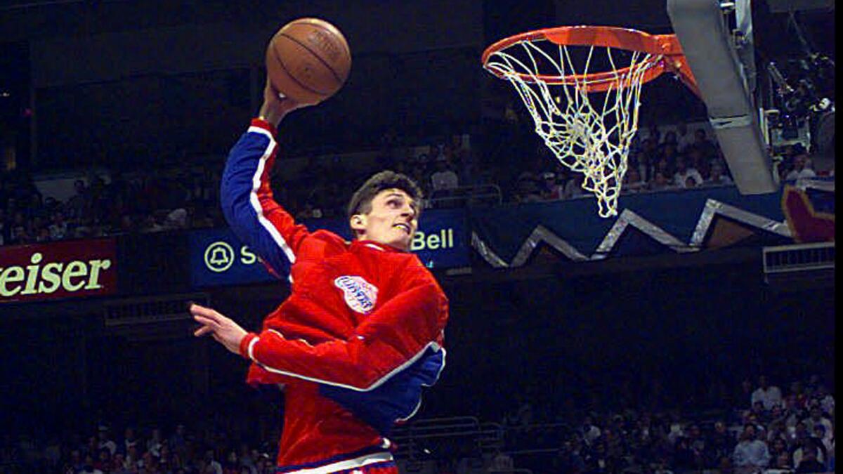Brent Barry was a surprise winner of the slam dunk contest in 1996, when he was a rookie with the Clippers.