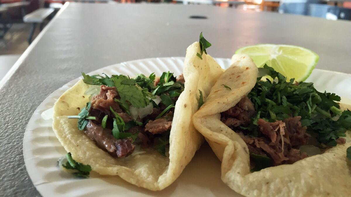 Birria tacos from Tacos Jaliscience.