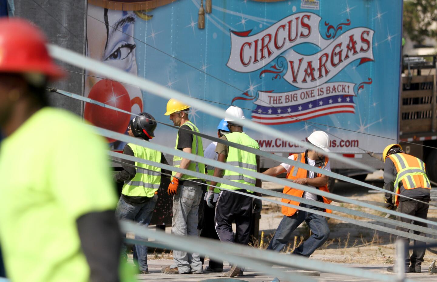 Photo Gallery: Circus Vargas sets up tent in Burbank for two-week show
