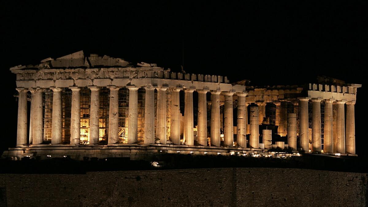 The ancient temple of Parthenon in Athens, Greece