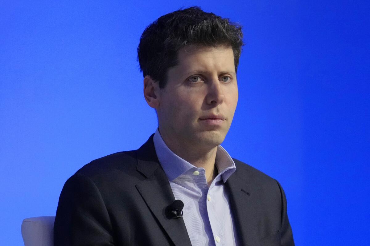 FILE  OpenAI CEO Sam Altman participates in a discussion during the Asia-Pacific Economic Cooperation CEO Summit, Nov. 16, 2023, in San Francisco. OpenAI is reinstating CEO Altman to its board of directors and said it has full confidence in his leadership after a law firm concluded an investigation into the turmoil that led the company to abruptly fire and rehire him in November. (AP Photo/Eric Risberg, File)