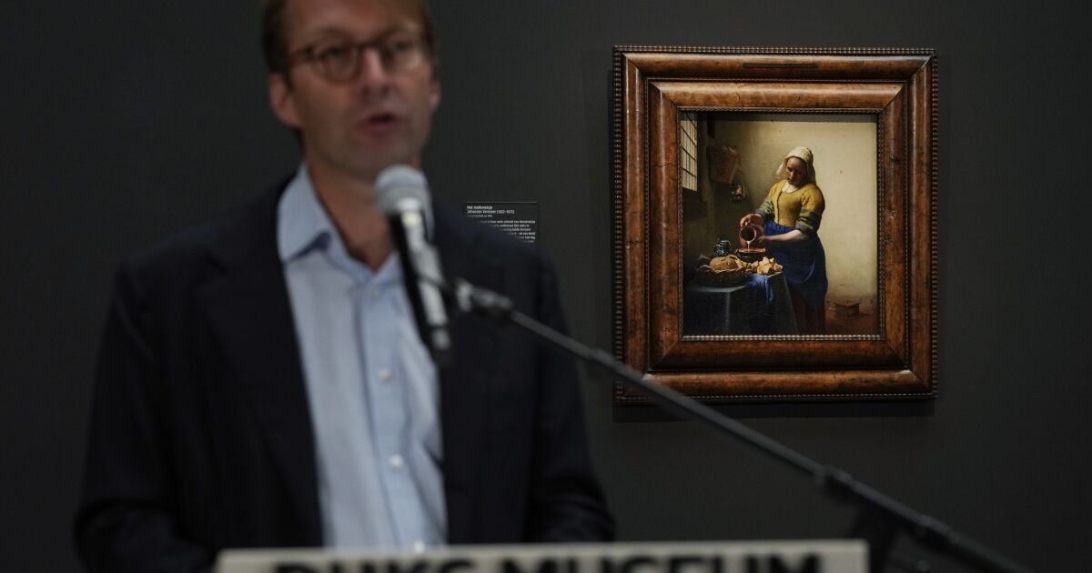 Vermeer-tentoonstelling om melkmeisje, meisje met de parel te verenigen