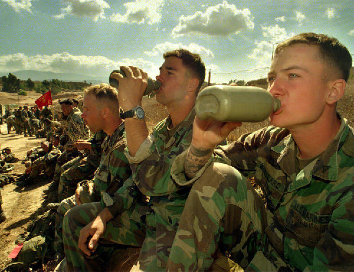 Water is safe for them, but under a new order aimed at combating alcohol abuse, Marines will undergo Breathalyzer tests twice a year.