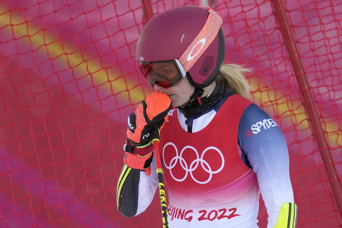 Mikaela Shiffrin at the 2022 Olympics.